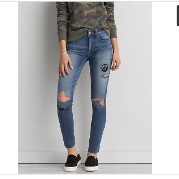 American Eagle Outfitters Denim - American Eagle Jegging Patch Embroidered